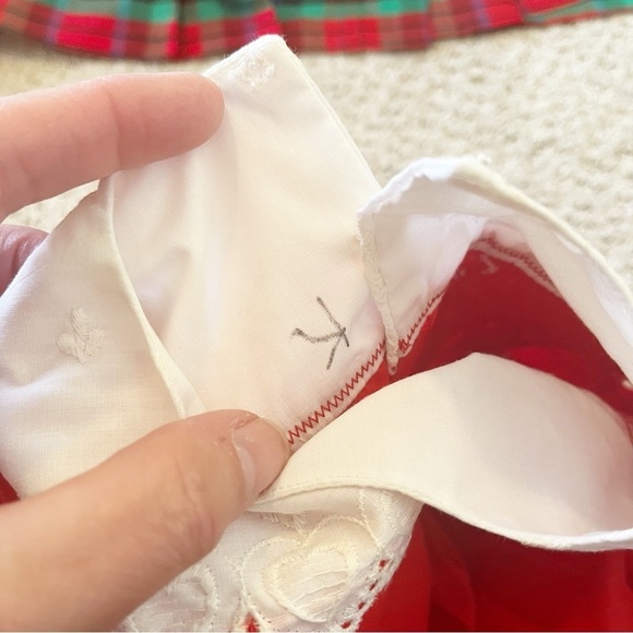 Vintage Girl Dress Lot Wedding Red Christmas Pink Handmade 7 pc Sz 18 mo 2 5 6 - Picture 5 of 16